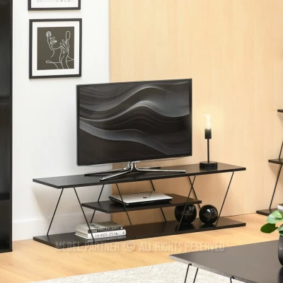 MATTEO designer TV-állvány - fekete