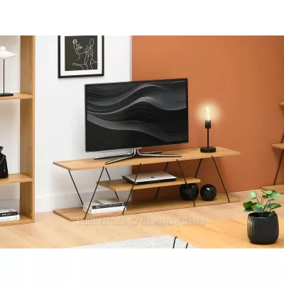 MATTEO designer TV-állvány - tölgy / fekete