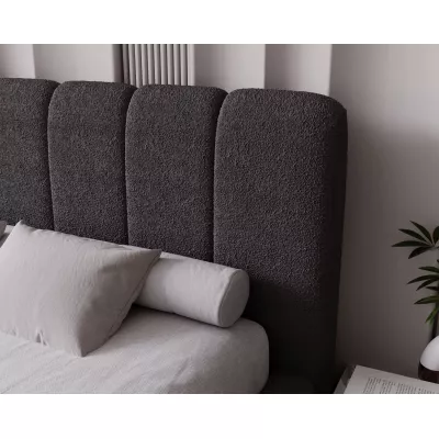 Kárpitozott ágy 160x200 FATUMATA 1 tárolóhellyel - sötétszürke