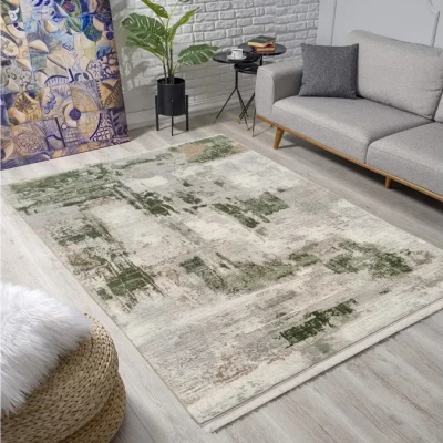 Téglalap alakú szőnyegdarab 240x330 cm STEFANO - krém / zöld
