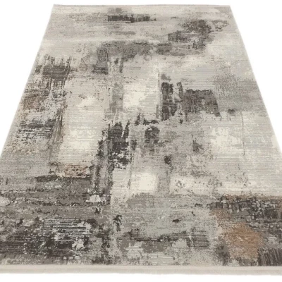 Téglalap alakú szőnyeg 180x260 cm STEFANO absztrakt - bézs / arany