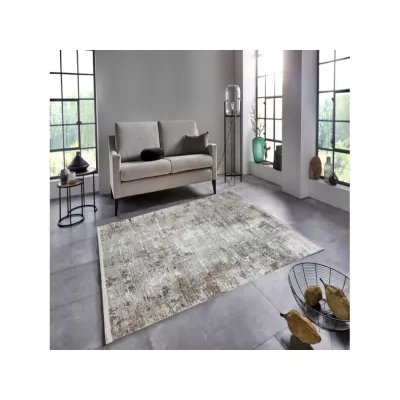 Téglalap alakú szőnyegdarab 80x150 cm STEFANO - bézs / arany