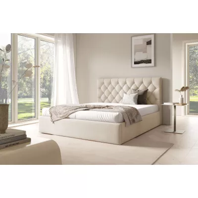 Franciaágy rácsos ágyráccsal 180x200 TAISA 4 - krémszínű