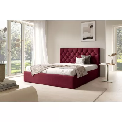 Franciaágy rácsos ágyráccsal 180x200 TAISA 4 - bordó