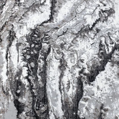 Ovális szőnyeg 80x150 cm STEFANO - szürke / fekete