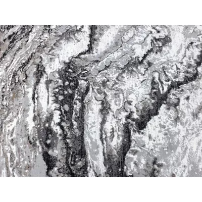 Ovális szőnyeg 80x150 cm STEFANO - szürke / fekete