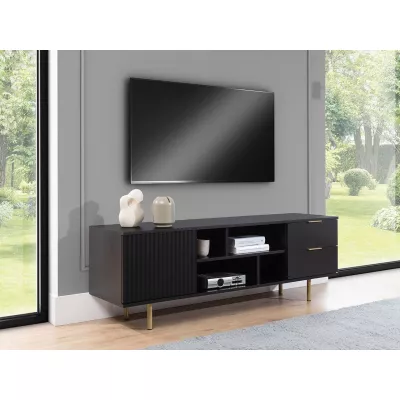 STELLA TV-állvány - fekete / arany