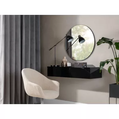 LILLIEN kerek tükör - fekete