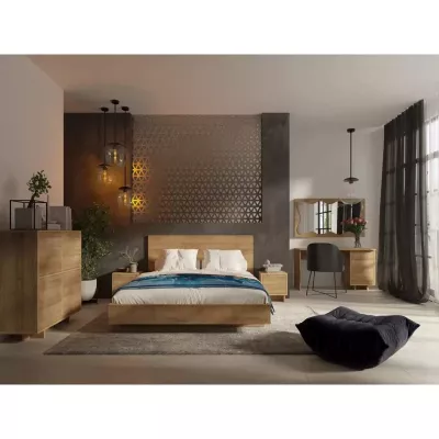 Franciaágy 160x200 CHASKA - riviéra tölgyfa