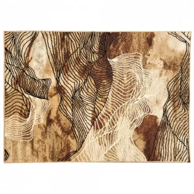 Modern szőnyegdarab 50x90 cm LUKEN - bézs / barna