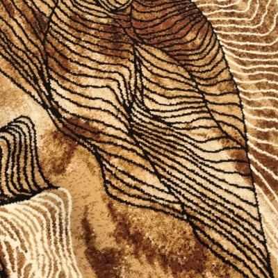 Modern szőnyegdarab 50x90 cm LUKEN - bézs / barna