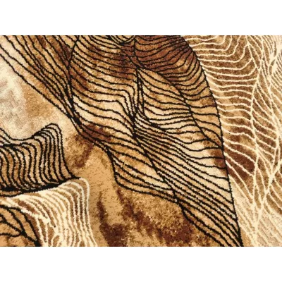 Modern szőnyegdarab 50x90 cm LUKEN - bézs / barna