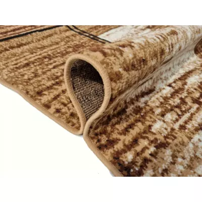LUKEN téglalap alakú szőnyeg 70x130 cm - bézs / sötétbarna