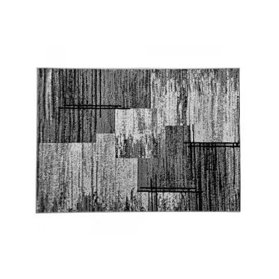 Szőnyeg 50x90 cm LUKEN téglalap alakú - szürke / fekete