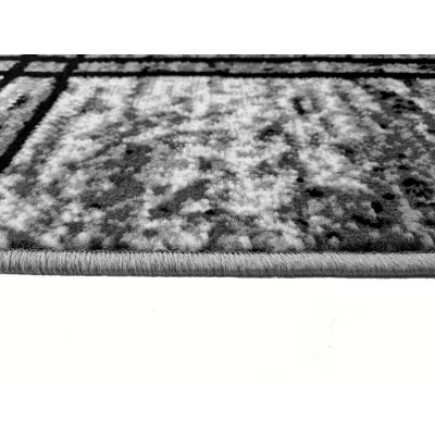 Szőnyeg 50x90 cm LUKEN téglalap alakú - szürke / fekete