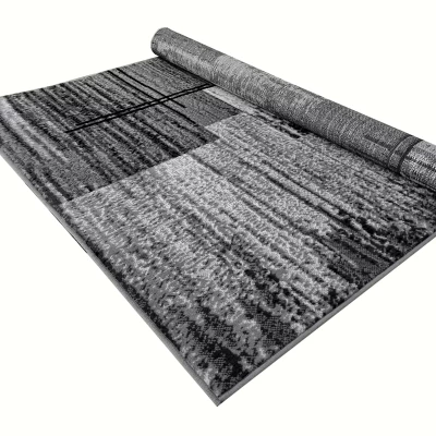 Szőnyeg 50x90 cm LUKEN téglalap alakú - szürke / fekete
