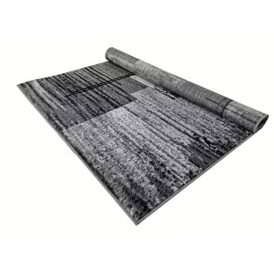 Szőnyeg 50x90 cm LUKEN téglalap alakú - szürke / fekete