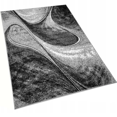 Absztrakt szőnyegdarab 50x90 cm LUKEN - szürke