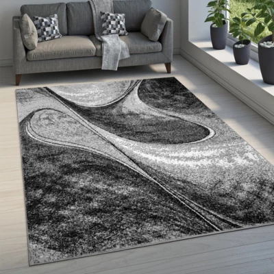 Absztrakt szőnyegdarab 50x90 cm LUKEN - szürke