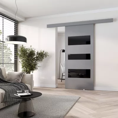 BARRET 3 beltéri fali tolóajtó - 96 cm, szürke