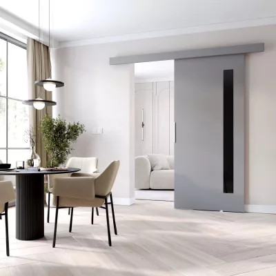 BARRET 7 beltéri fali tolóajtó - 106 cm, szürke
