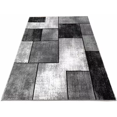 Szőnyegdarab 180x260 cm DEMIAN - szürke / fekete / fehér