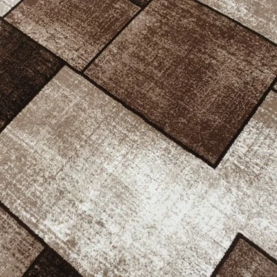 Geometrikus darab szőnyeg 200x290 cm DEMIAN - barna / bézs