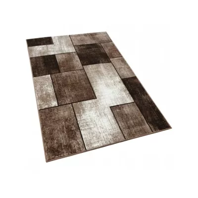 Geometrikus darab szőnyeg 150x300 cm DEMIAN - barna / bézs