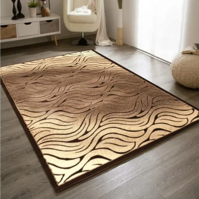 Modern téglalap alakú szőnyeg 200x290 cm DEMIAN - barna / bézs