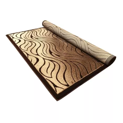 Modern téglalap alakú szőnyeg 140x190 cm DEMIAN - barna / bézs