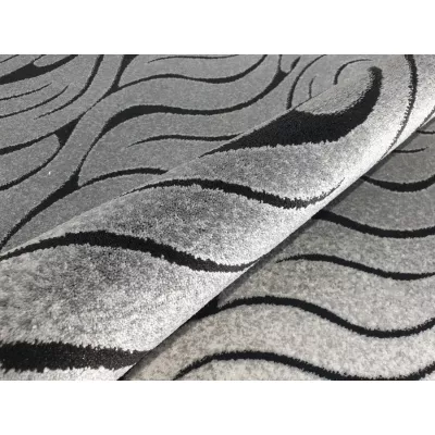 Modern téglalap alakú szőnyeg 200x290 cm DEMIAN - szürke / fekete