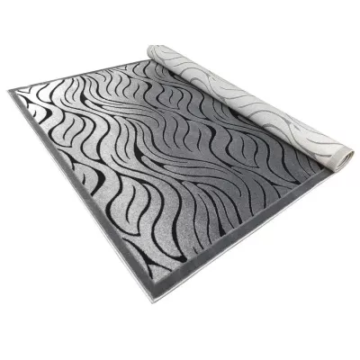 Modern téglalap alakú szőnyeg 200x290 cm DEMIAN - szürke / fekete