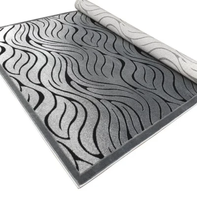 Modern téglalap alakú szőnyeg 150x300 cm DEMIAN - szürke / fekete