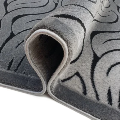 Modern téglalap alakú szőnyeg 150x300 cm DEMIAN - szürke / fekete