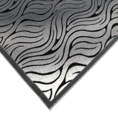 Modern téglalap alakú szőnyeg 150x300 cm DEMIAN - szürke / fekete