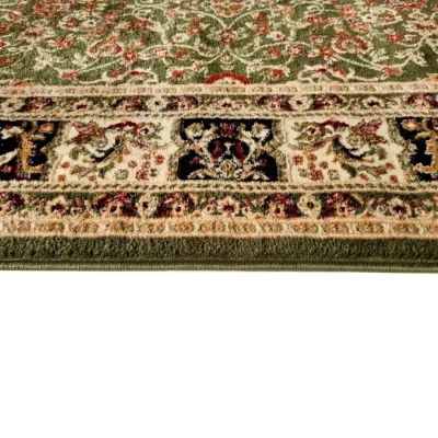 Keleti darab szőnyeg 70x140 cm LUCHO - zöld / mintás