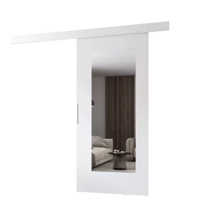 BARRET 9 tolóajtó tükörrel - 96 cm, fehér