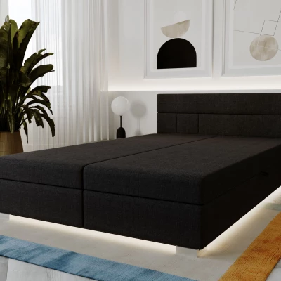 Boxspring ágy 140x200 ROSIE 1 - fekete