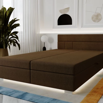 Boxspring ágy 140x200 ROSIE 2 - sötétbarna