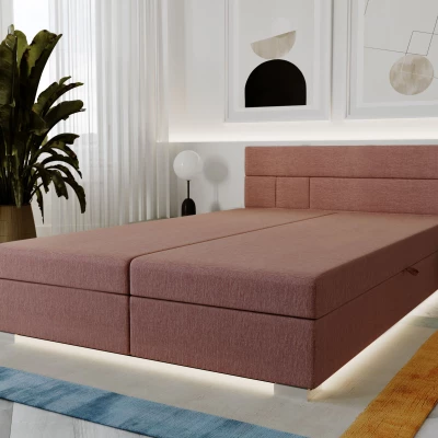 Boxspring ágy 140x200 ROSIE 2 - rózsaszín