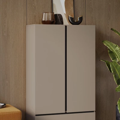 Fiókos szekrény 89 cm GLENROSE - kongó / fekete