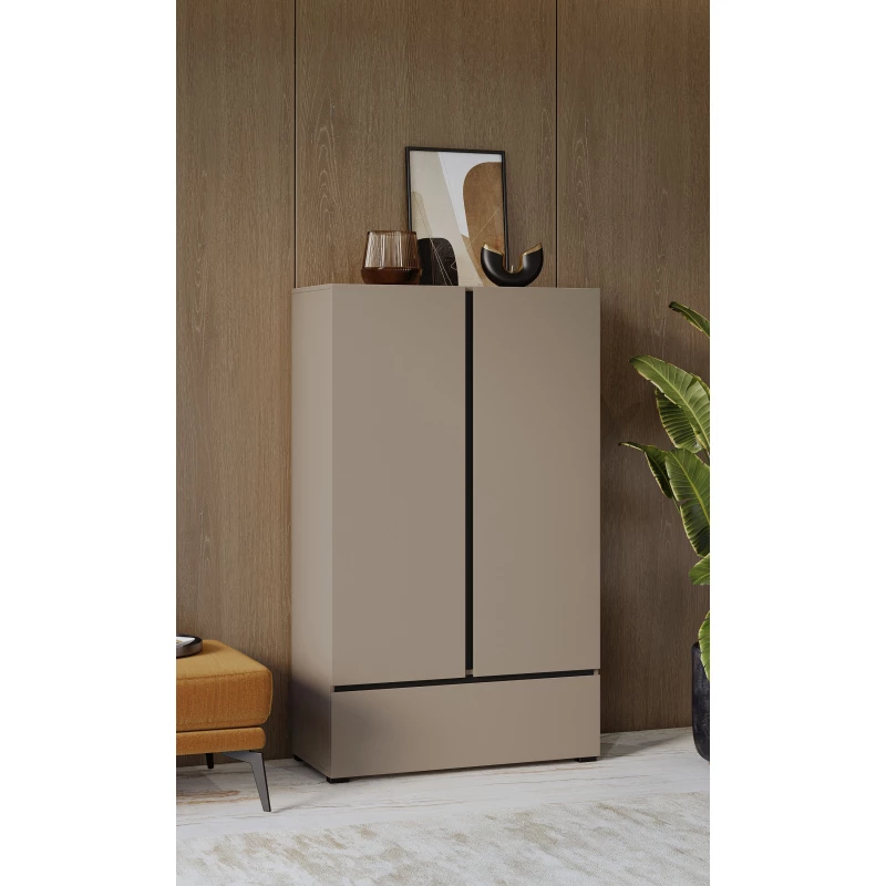 Fiókos szekrény 89 cm GLENROSE - kongó / fekete