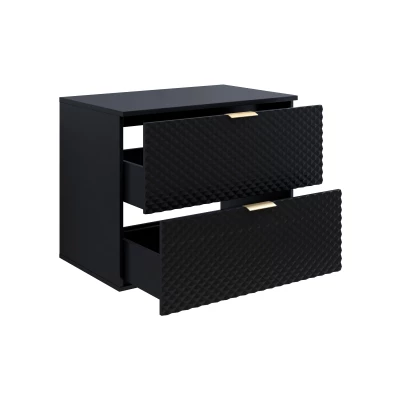 EUREKA mosdószekrény 80 cm - fekete