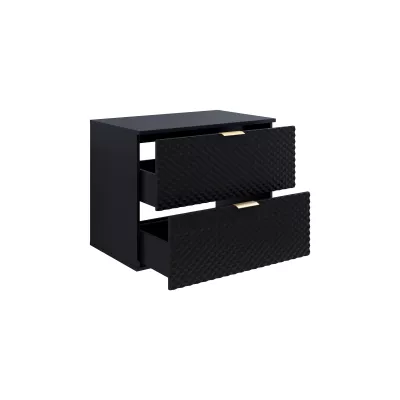 EUREKA mosdószekrény 80 cm - fekete