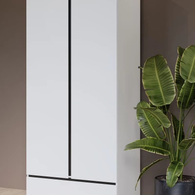 Kétajtós szekrény 89 cm GLENROSE - fehér / fekete