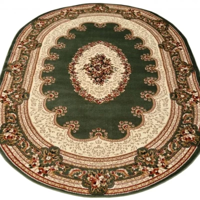 Keleti darab szőnyeg 70x140 cm LUCHO ovális - zöld
