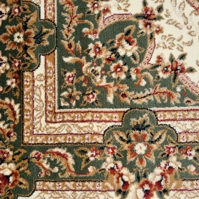 Keleti darab szőnyeg 70x140 cm LUCHO ovális - zöld