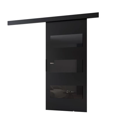 Tolóajtó falra szerelhető BARRET 5 - 76 cm, fekete