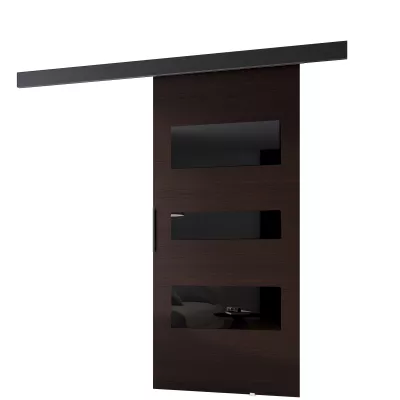 Tolóajtó falra szerelhető BARRET 13 - 86 cm, wenge / fekete
