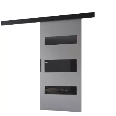 BARRET tolóajtó 14 - 76 cm, szürke / fekete